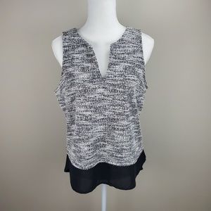 [Sanctuary] Black & White Sleeveless Blouse